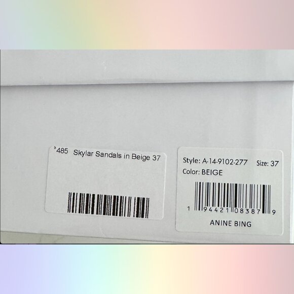 Anine Bing Skylar Sandals in Beige – Size 37 (7US) - Picture 7 of 8